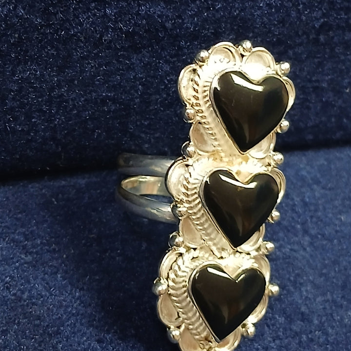 Black Heart Onyx Ring