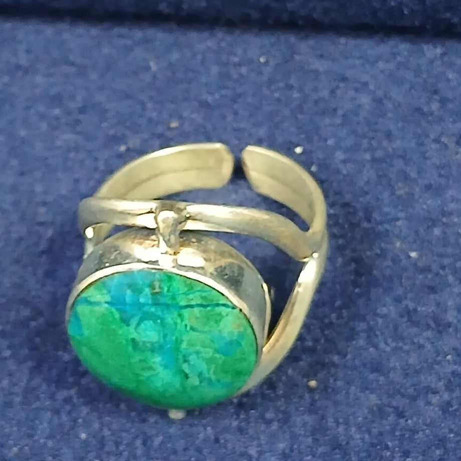 Large Green Cabochon Ring