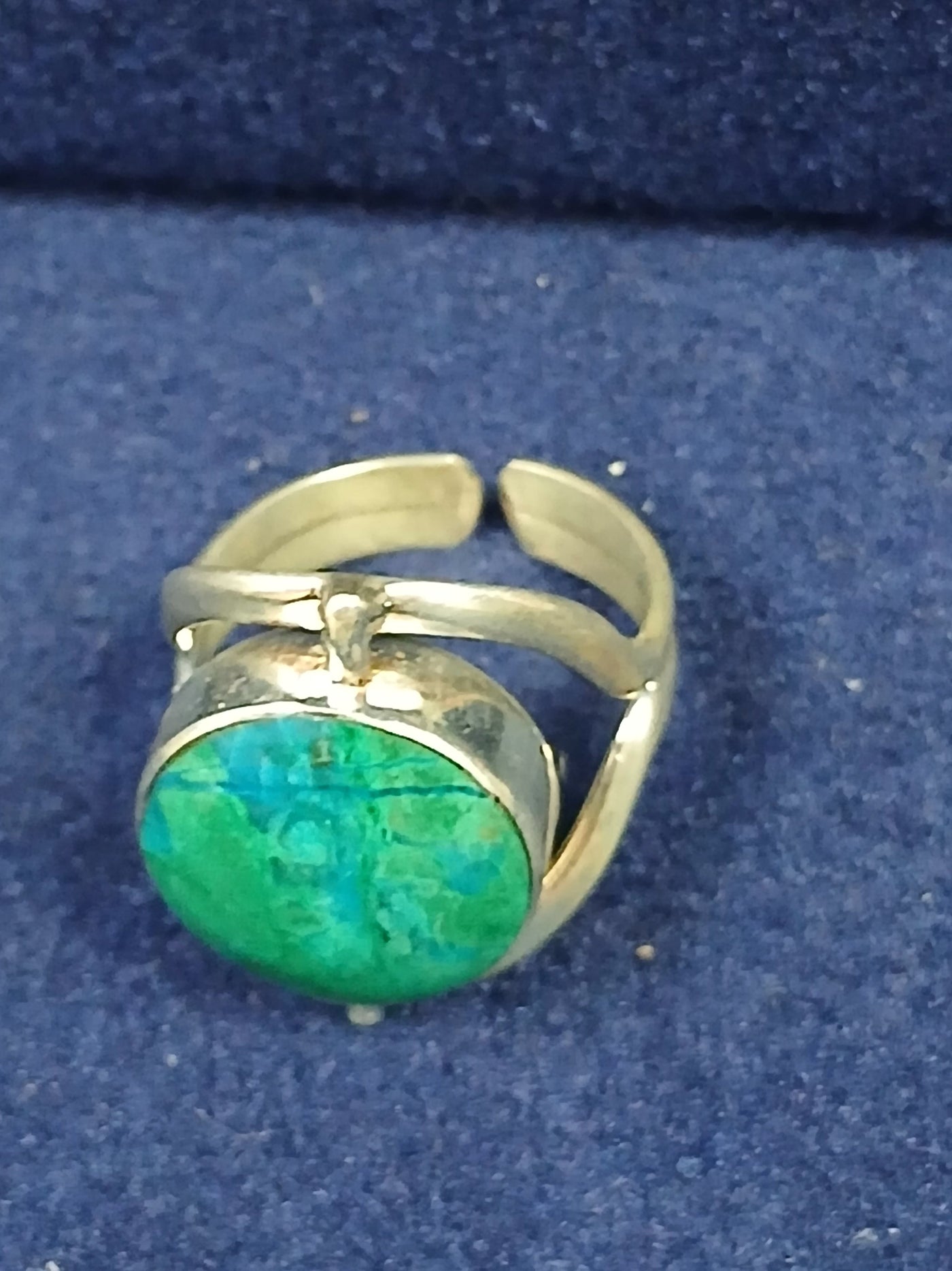 Large Green Cabochon Ring