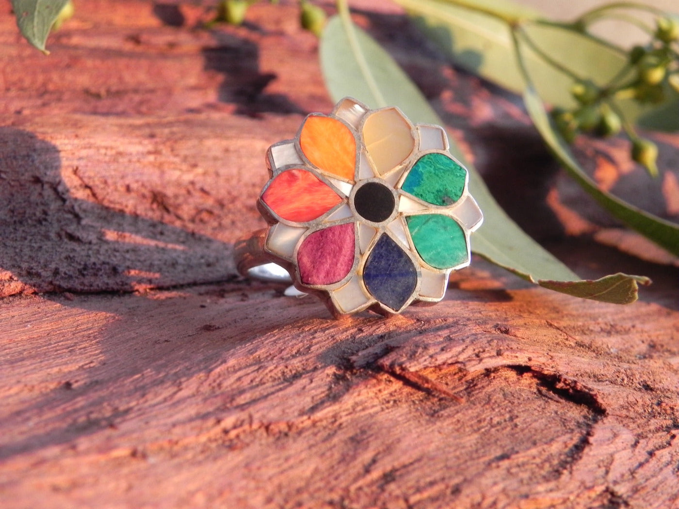 Multicolor Flower Ring or Pendant