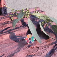 Estimated Multicolor Flower Ring or Pendant