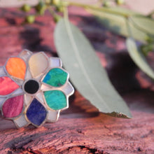 Estimated Multicolor Flower Ring or Pendant