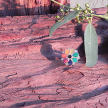 Estimated Multicolor Flower Ring or Pendant