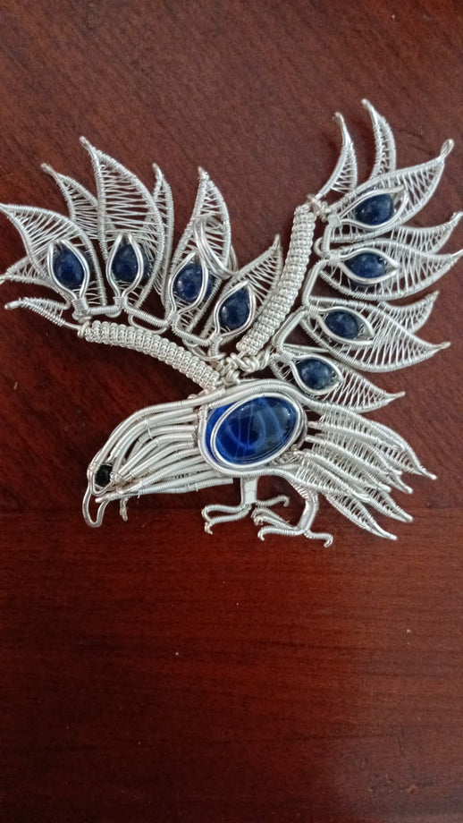 Peacock Stone Inlay Pendant