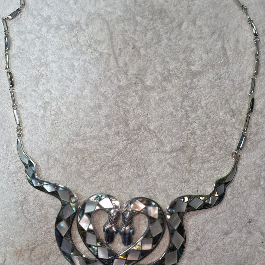 Openwork Flower Silver Necklace