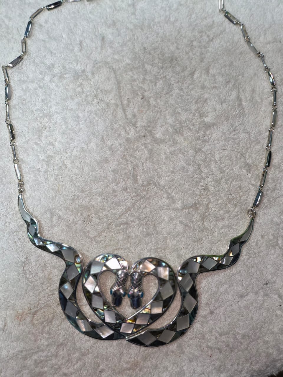 Openwork Flower Silver Necklace