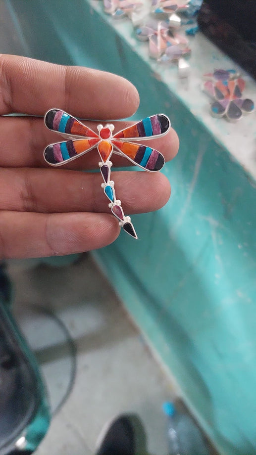 Multicolor Cross Pendant