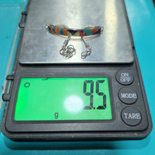 Orange and Green Mosaic Link Bracelet