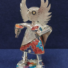 Estimated Owl Musician Silver Figurine