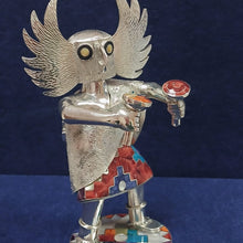 Estimated Owl Musician Silver Figurine