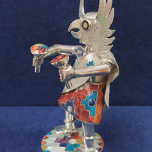 Estimated Owl Musician Silver Figurine