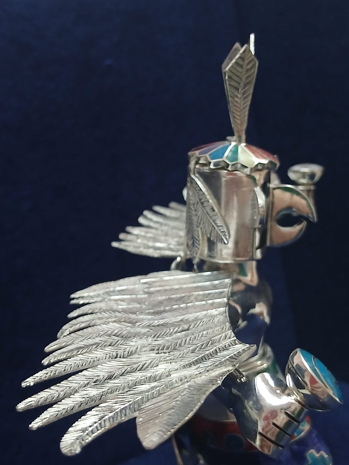 Condor Flautist Silver Figurine