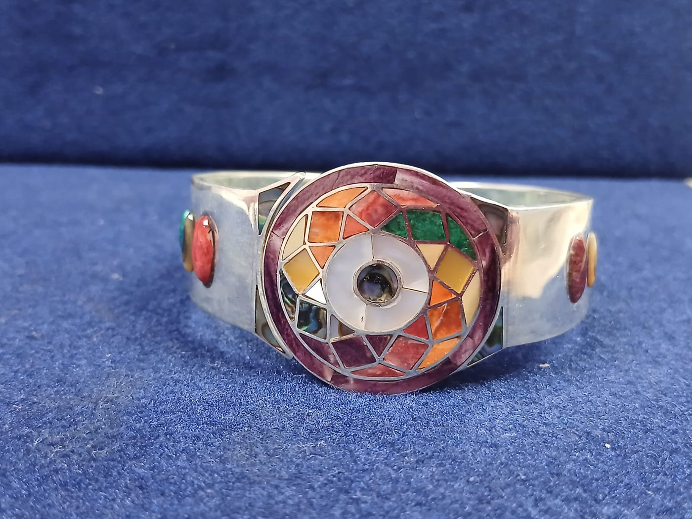 Spiral Mosaic Cuff Bracelet