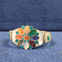 Estimated Floral Mosaic Cuff Bracelet