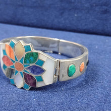Estimated Floral Mosaic Cuff Bracelet