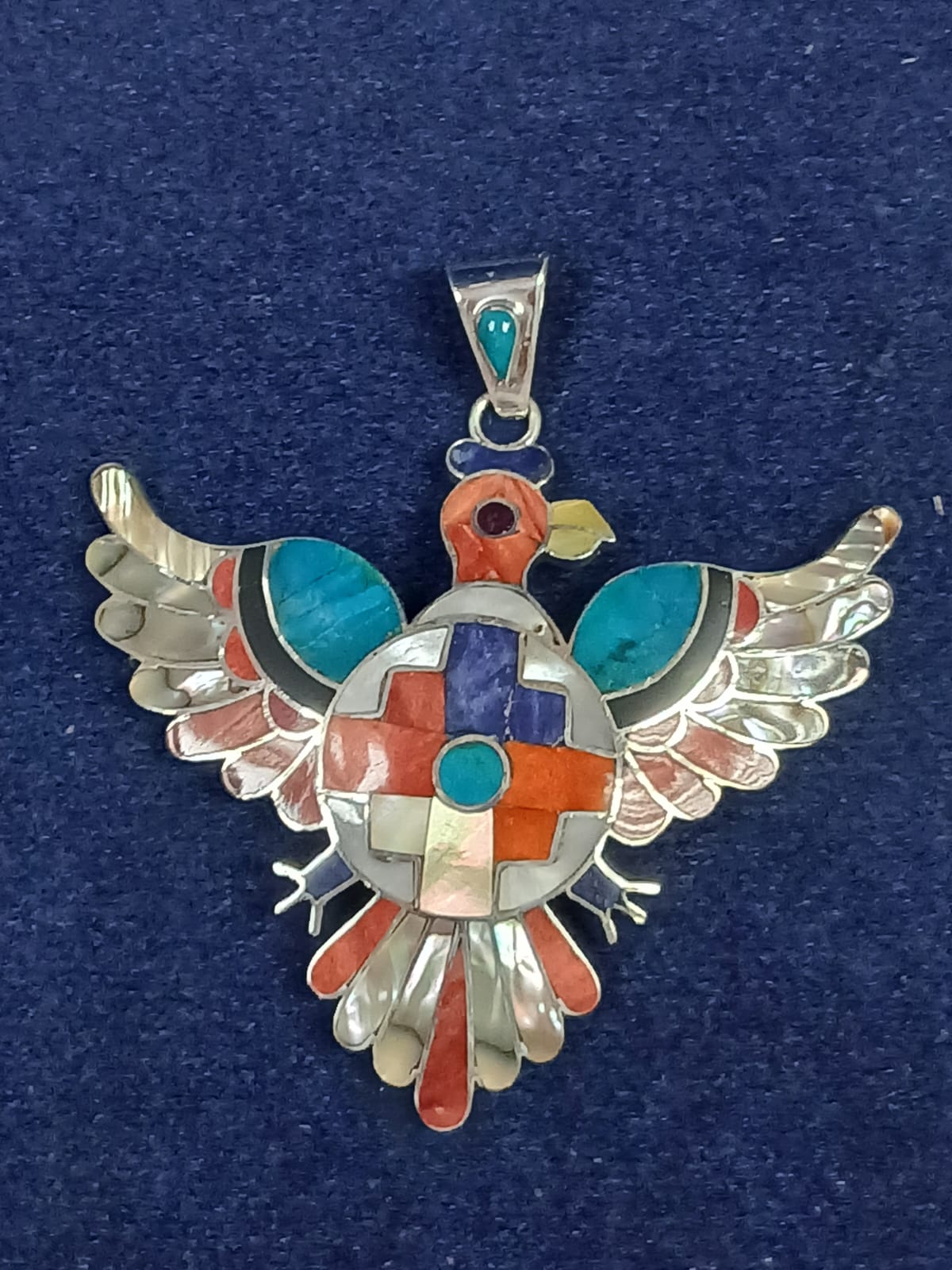 Bird Stone Inlay Pendant