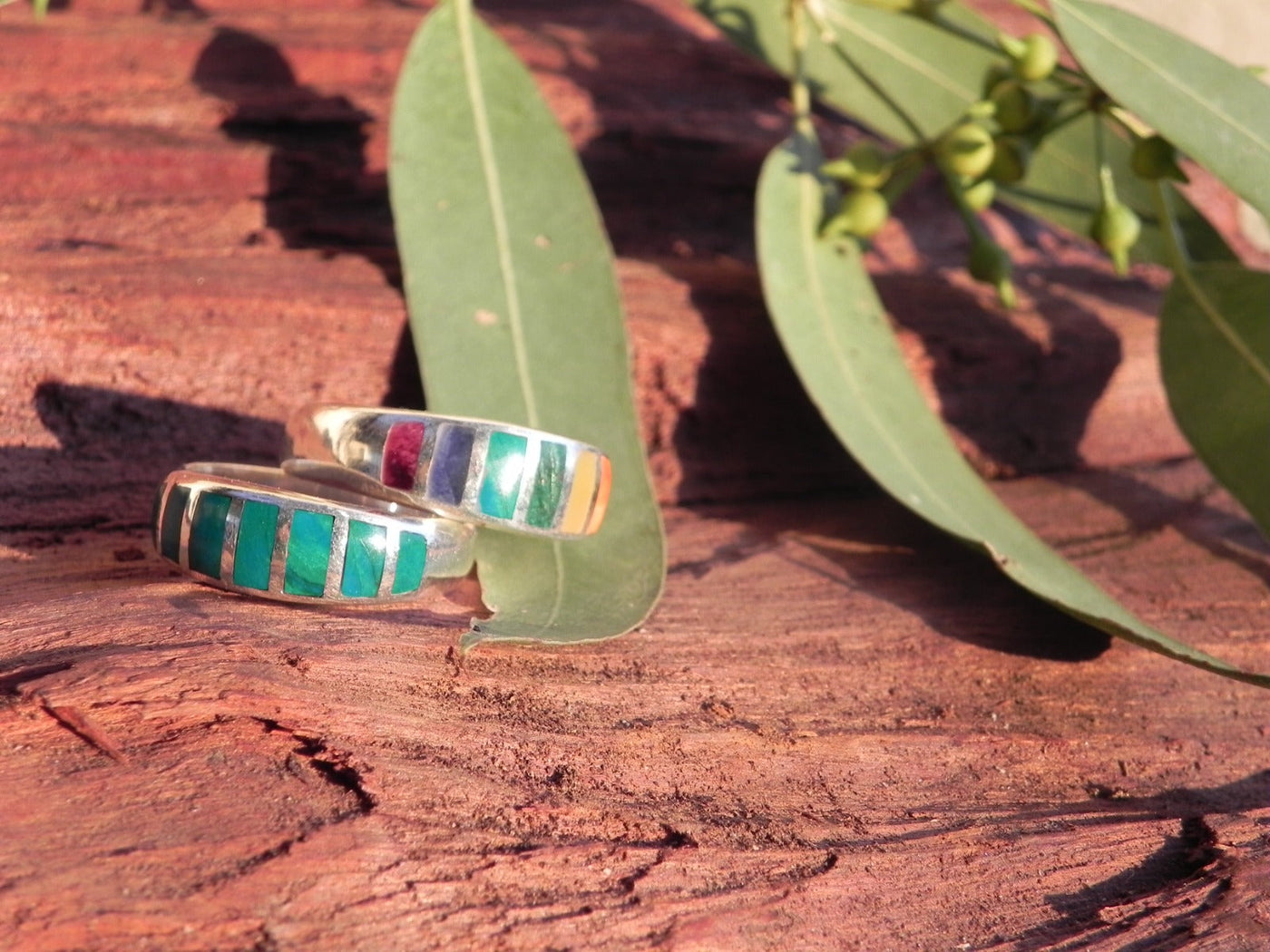 Wide Mosaic Inlay Ring